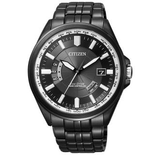 【CITIZEN 】超越極限光動能電波錶(鋼帶-全黑 CB0014-52E)
