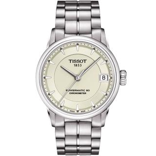 【TISSOT】T-Classic Luxury 天文台認證機械腕錶-銀(T0862081126100)