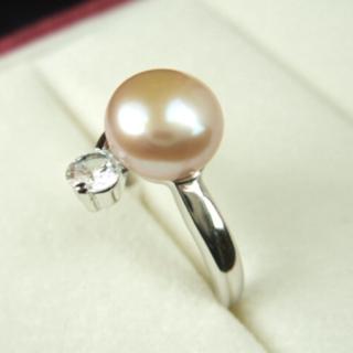 【小樂珠寶】頂級天然珍珠戒指(經典英倫風範款)