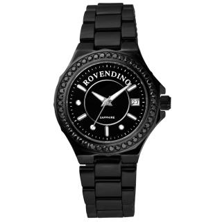 【Roven Dino羅梵迪諾】馨彩典藏時庖嘍p陶瓷腕錶(黑 RD6046-796-B)