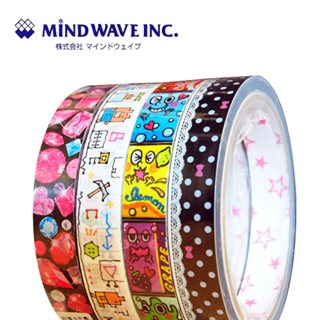 【MIND WAVE】日本可愛膠帶(手繪小熊/水果精靈/蕾絲點點/鑽石)