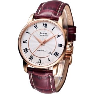  【MIDO 美度】Baroncelli II 羅馬假期機械腕錶(M86002218)