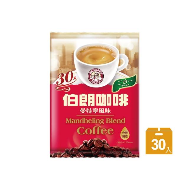 【伯朗咖啡】伯朗二合一曼特寧風味-無糖-30入