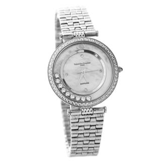 【Valentino范倫鐵諾】八心八箭方晶鋯石珍珠貝面手錶腕錶 浪漫滾鑽(玖飾時咚E911)