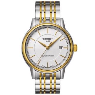 【TISSOT】Carson Powermatic 80 機械腕錶-雙色版(T0854072201100)