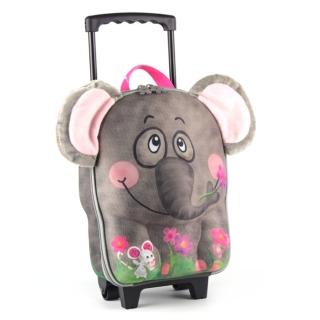 【德國 okiedog】兒童3D動物造型系列-拉桿式行李箱(大象)