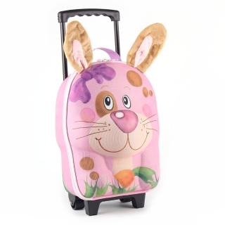 【德國 okiedog】兒童3D動物造型系列-拉桿式行李箱(兔子)