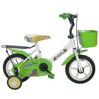 【Adagio】12吋酷樂狗輔助輪童車附置物籃(綠色)