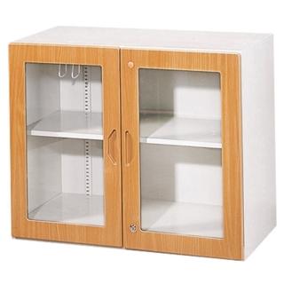 【時帖峞j二層式玻璃鋼木櫃兩色可選(木紋色Y107-4、胡桃色Y110-9)