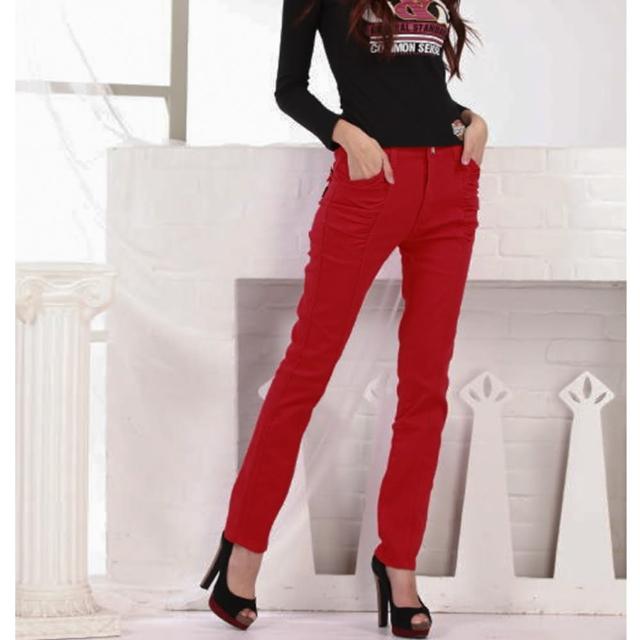 【RH】中腰原色紅3D剪裁牛仔褲(過年最後一檔年前大促銷.售完為止)