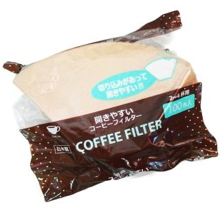 【日本製】無漂白咖啡濾紙-100枚入×6包(2-4人用)