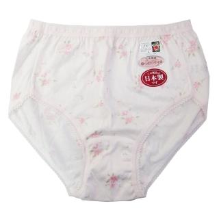 日本純棉女用三角褲-粉色小花-3件組