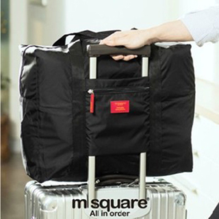 【M Square】防水折疊式旅行購物袋(酷黑)