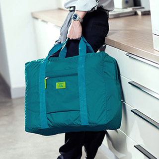 【M Square】防水折疊式旅行購物袋(水藍)