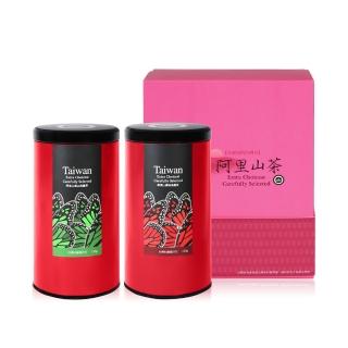 【杜爾德洋行】精選阿里山高山茶+凍頂山碳培烏龍茶禮盒(150g-2入)