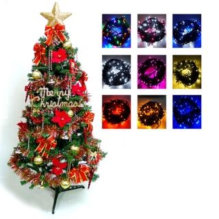 【聖誕裝飾品特賣】超級幸福12尺-12呎(360cm一般型裝飾聖誕樹+紅金色系配件+100燈LED燈附跳機)