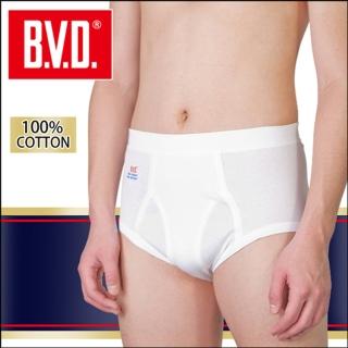 【日本知名品牌 BVD】100?棉針織男三角褲(白色 7件組)