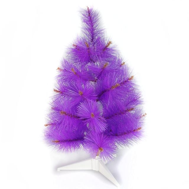 【聖誕裝飾品特賣】台灣製2尺-2呎(60cm特級紫色松針葉聖誕樹裸樹 不含飾品 不含燈)