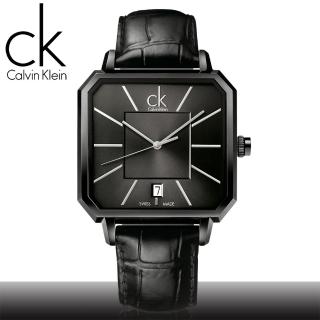【瑞士 CK手錶 Calvin Klein】全黑狂潮_時岸閫峊眴疏k錶(K1U21402)