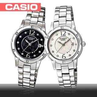 【CASIO 卡西歐 SHEEN 系列】水晶裝飾細緻溫柔女錶(SHE-4021D)