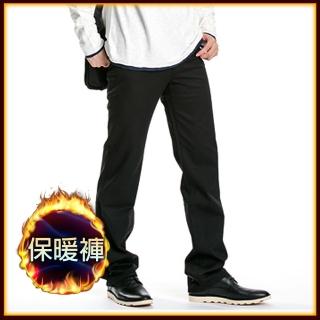 【BOBSON】男款混紡毛料直筒褲(黑88)
