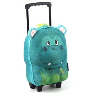 【德國okiedog】兒童3D動物造型拉桿式行李箱(河馬)