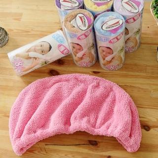 【米夢家居】臺灣製造水乾乾SUMEASY開纖吸水紗-快乾護髮浴帽(粉+紫)