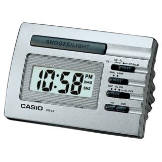 【CASIO 卡西歐】數位電子鬧鐘(銀灰-DQ-541D-8RDF)