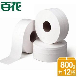 【百花】大捲筒環保再生衛生紙 800gx3捲x4袋/箱