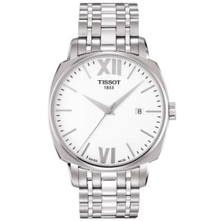  【TISSOT】T-Lord 都會紳士機械腕錶-銀/40mm(T0595071101800)
