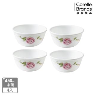 【CORELLE 康寧】田園玫瑰4件式餐盤組(402)