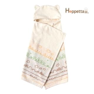 【Hoppetta】有機棉童趣森林熊耳朵浴巾