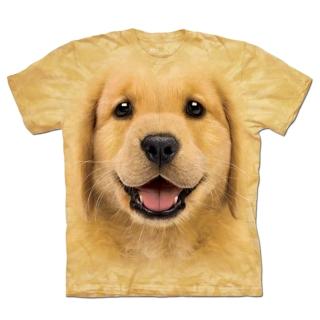 【摩達客】美國進口The Mountain 小黃金獵犬 設計T恤(預購)