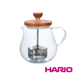 【HARIO】橄欖木濾壓茶壺700ml(TEO-70-OV)