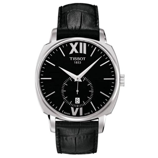 【TISSOT】T-Lord 都會紳士小秒針機械腕錶-黑/40mm(T0595281605800)