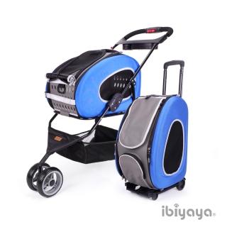 【IBIYAYA依比呀呀】五彩繽紛寵物推車提包組-寶藍(FS1009)