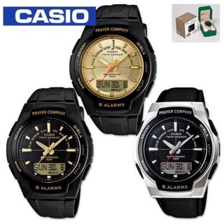 【CASIO 卡西歐】溫度、朝拜、數字羅盤指南針多功能錶(CPW-500HL-CPW-500H)