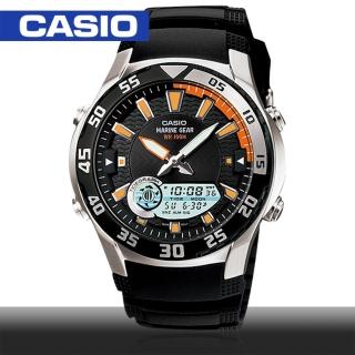 【CASIO 卡西歐】日系-多功能雙顯錶-月相-潮汐(AMW-710)