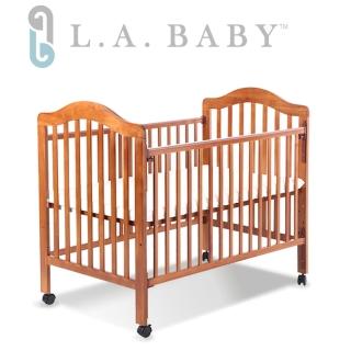 【美國 L.A. Baby】米爾頓嬰兒大床(咖啡色)