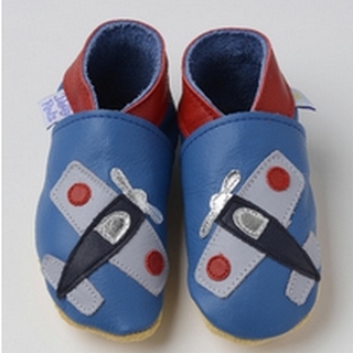 【Daisy Roots】英國百年手做全皮革童鞋(小飛機/閃亮藍)