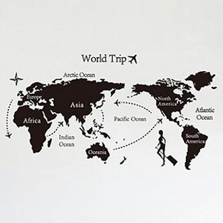 時尚壁貼(世界地圖)