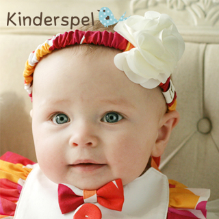 【Kinderspel】歐式古典-純棉花朵髮圈(臉紅小王妃)