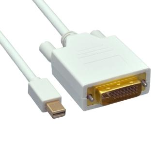  【Bravo-u】Mini DisplayPort公 對 DVI24+1 Pin公(視頻轉接線1.8M白)
