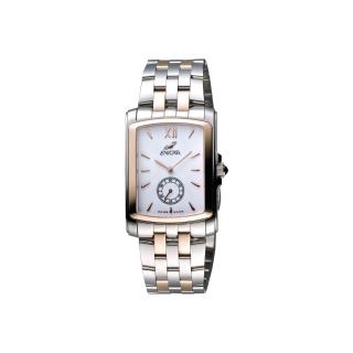 【ENICAR】英納格 典藏小秒針石英女錶-白x雙色版-30mm(266-32-25G)