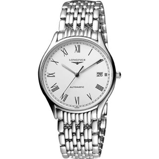  【LONGINES】Lyre 琴韻 羅馬經典機械腕錶-白/35mm(L48604116)