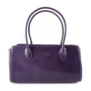 【Sika】義大利時尚真皮雙帶小提包M6037-07(木槿紫)