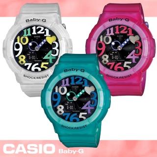 【CASIO 卡西歐 Baby-G 系列】夏季潮流霓虹多彩流行女錶(BGA-131 三色)