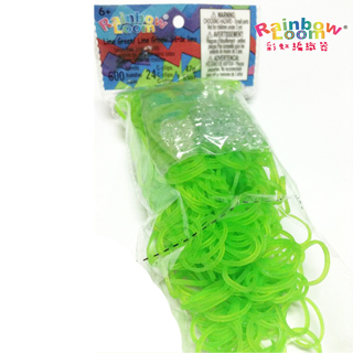 【BabyTiger虎兒寶】Rainbow Loom 彩虹編織器 彩虹圈圈 600條 補充包(果凍綠色)