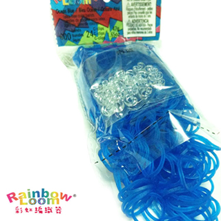 【BabyTiger虎兒寶】Rainbow Loom 彩虹編織器 彩虹圈圈 600條 補充包(果凍藍色)