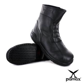 【帕瑪斯安全鞋】長筒皮革拉鍊型氣墊安全鞋(P01001H黑 -男尺寸)